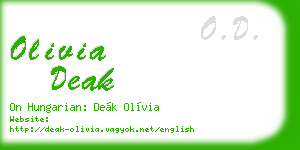 olivia deak business card