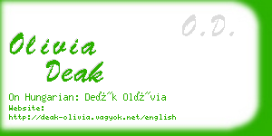 olivia deak business card
